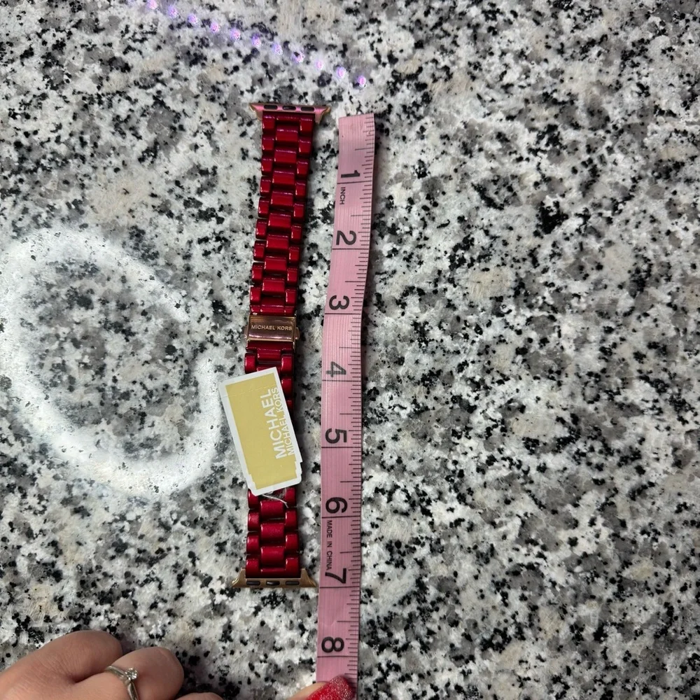 Michael Kors NWT Red-Coated Stainless Steel Strap For Apple Watch - Picture 7 of 7